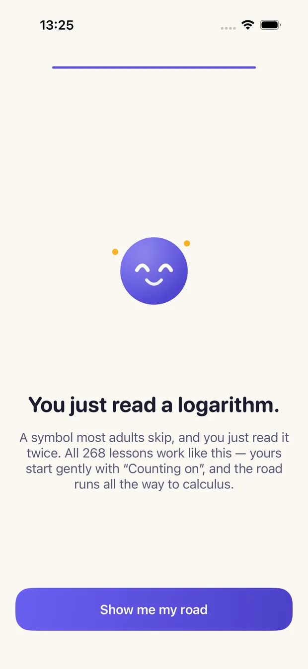 The first-win screen at the end of onboarding.
